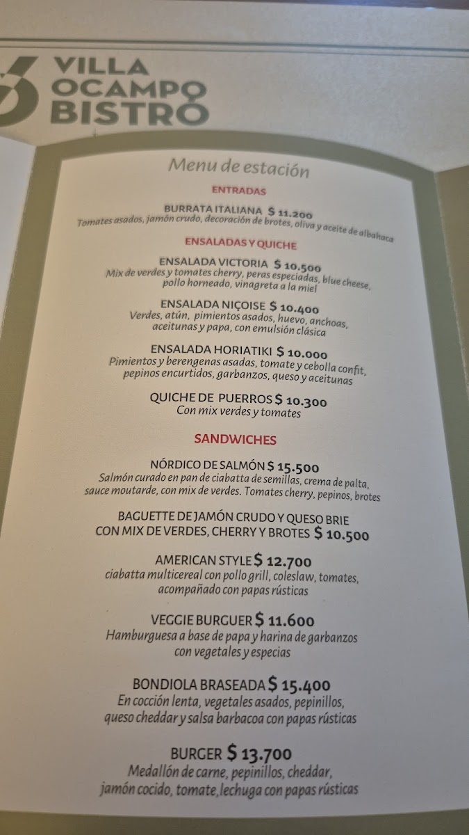 Villa Ocampo Bistro Photo Menu 4