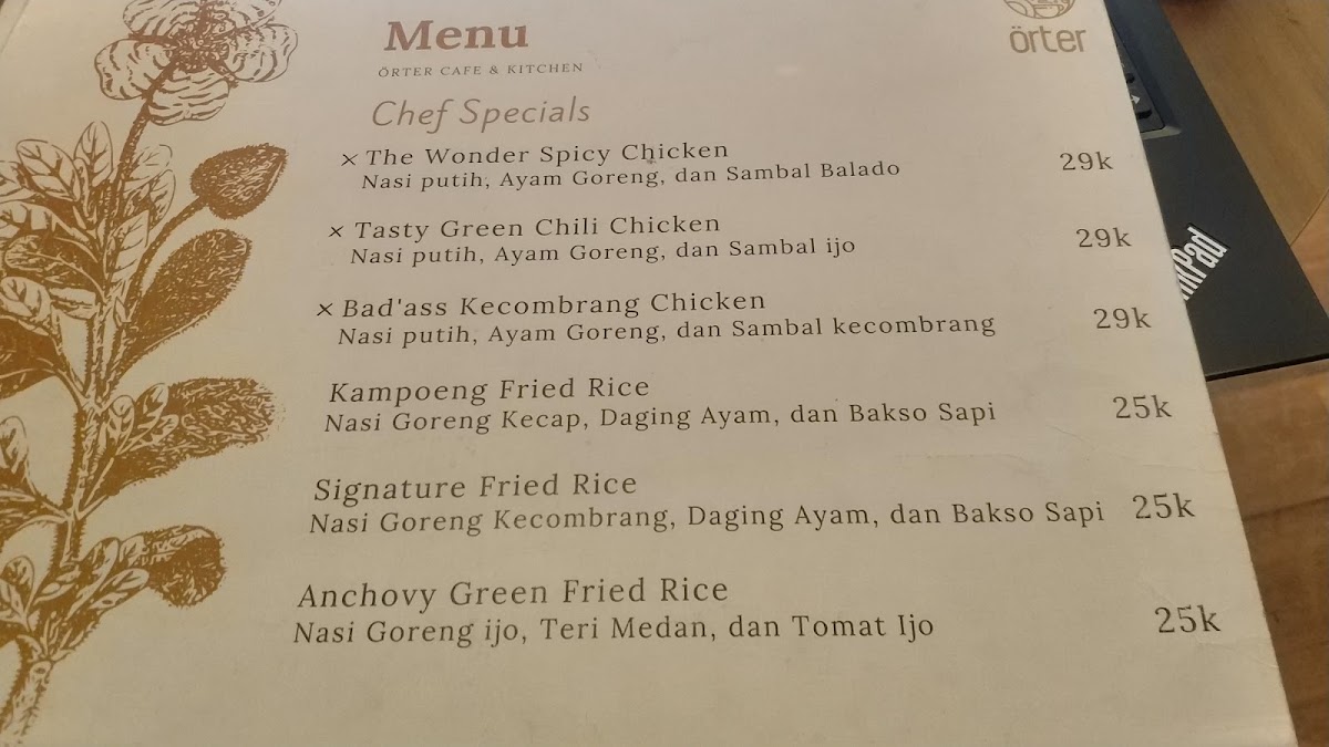 Orter Cafe & Kitchen Photo Menu 4