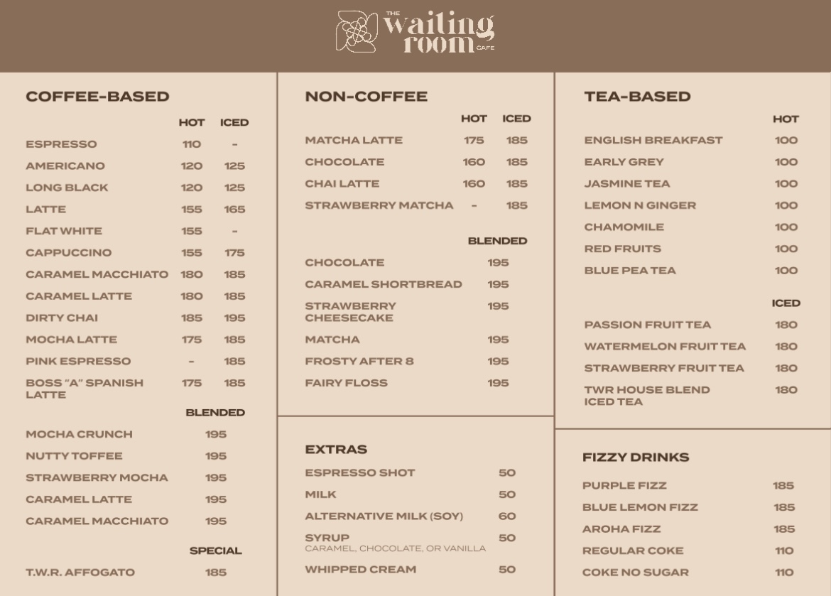 The Waiting Room Cafe Muntinlupa Photo Menu 1