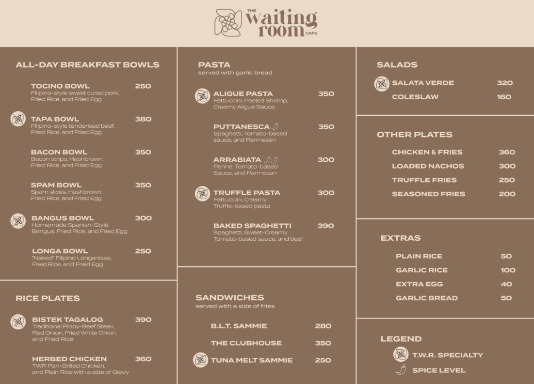 The Waiting Room Cafe Muntinlupa Photo Menu 2