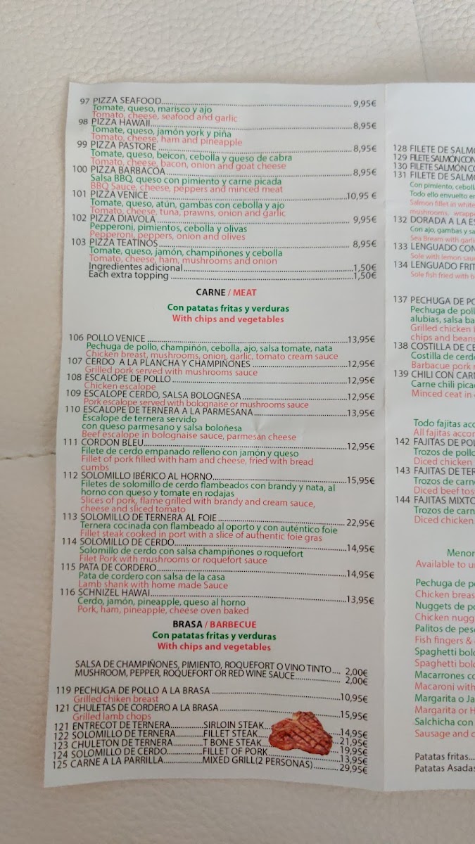 Venice Restaurant Photo Menu 4