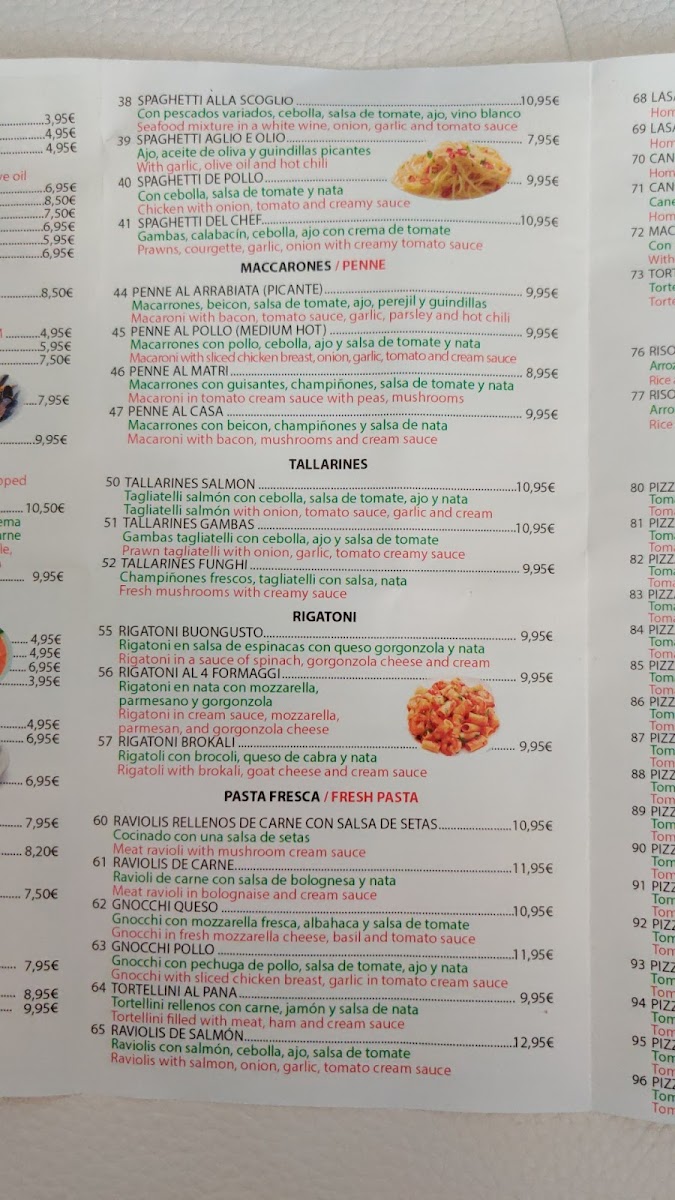 Venice Restaurant Photo Menu 6