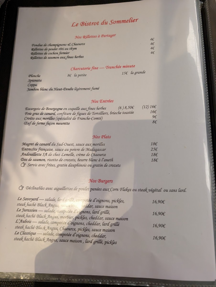 Le Bistrot du Sommelier Photo Menu 3