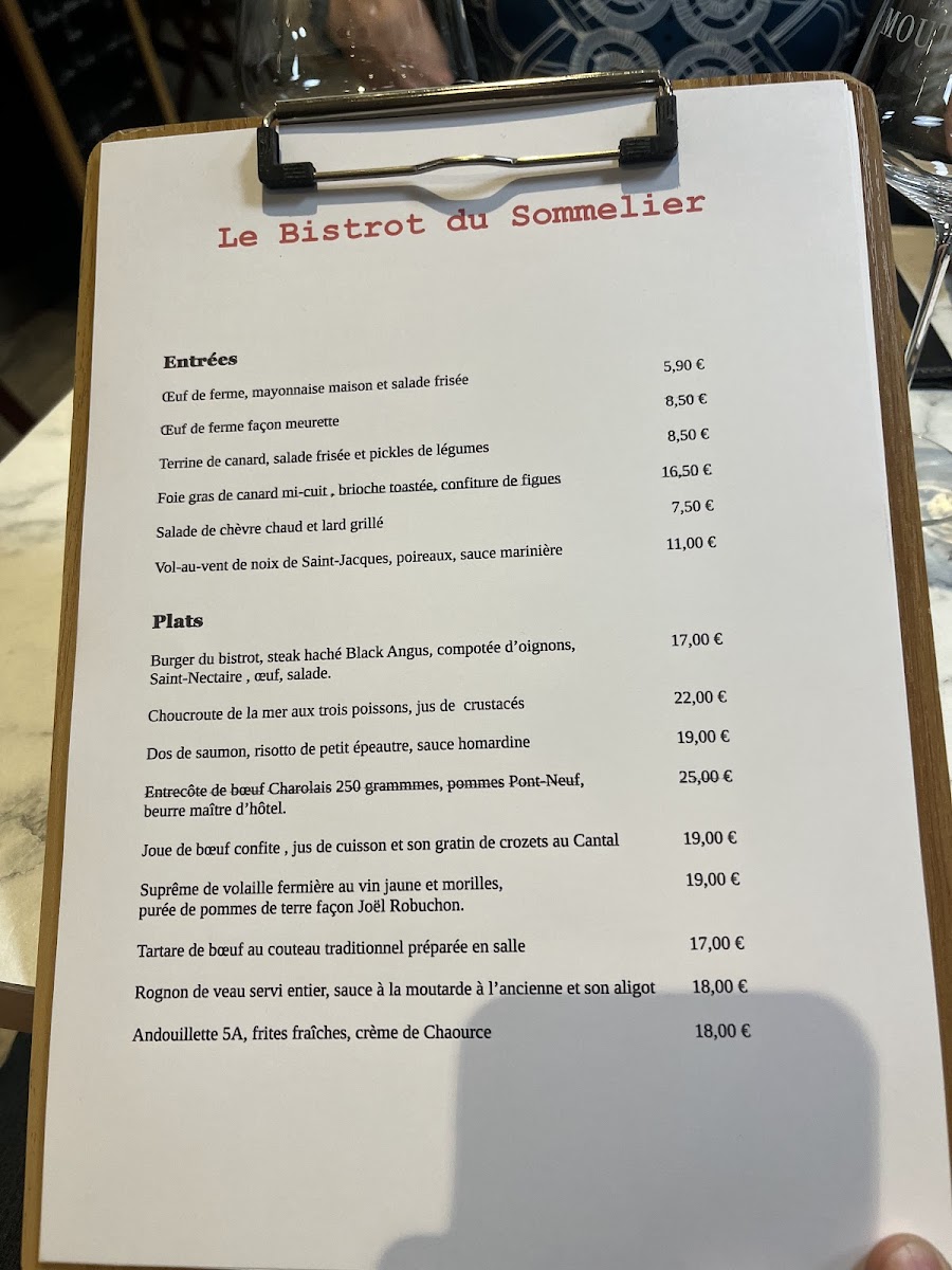 Le Bistrot du Sommelier Photo Menu 4