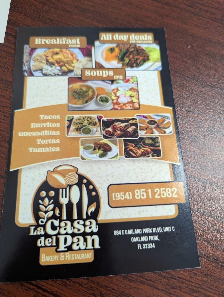 La Casa Del Pan Bakery & Restaurant Photo Menu 10