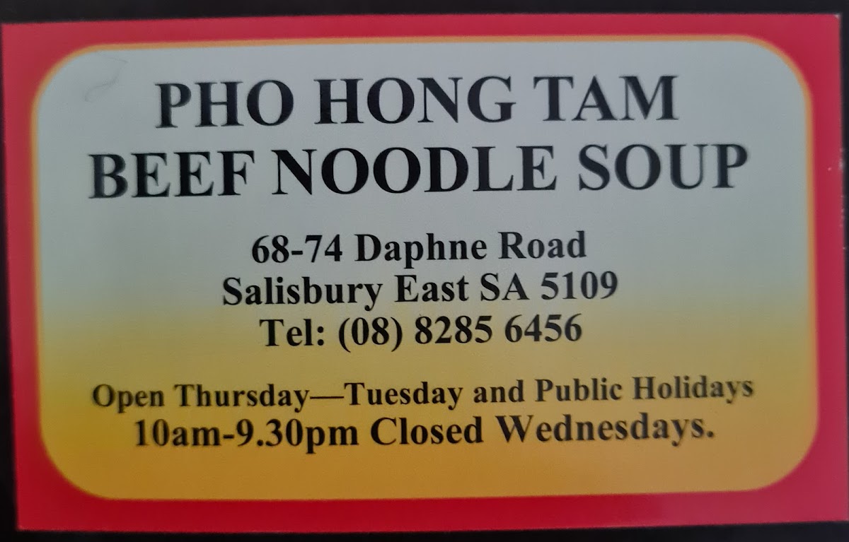Pho Hong Tam Photo Menu 10