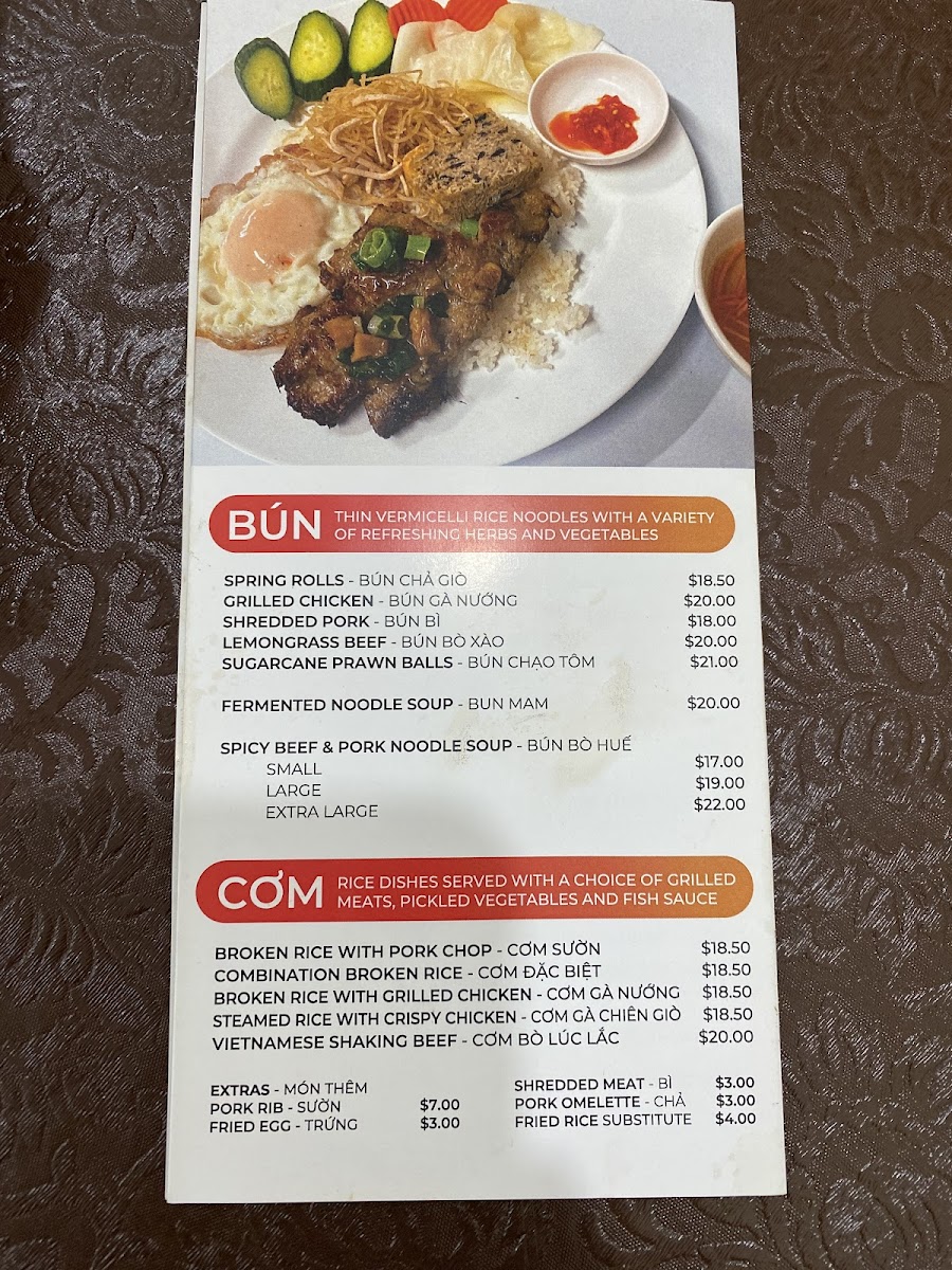 Pho Hong Tam Photo Menu 4