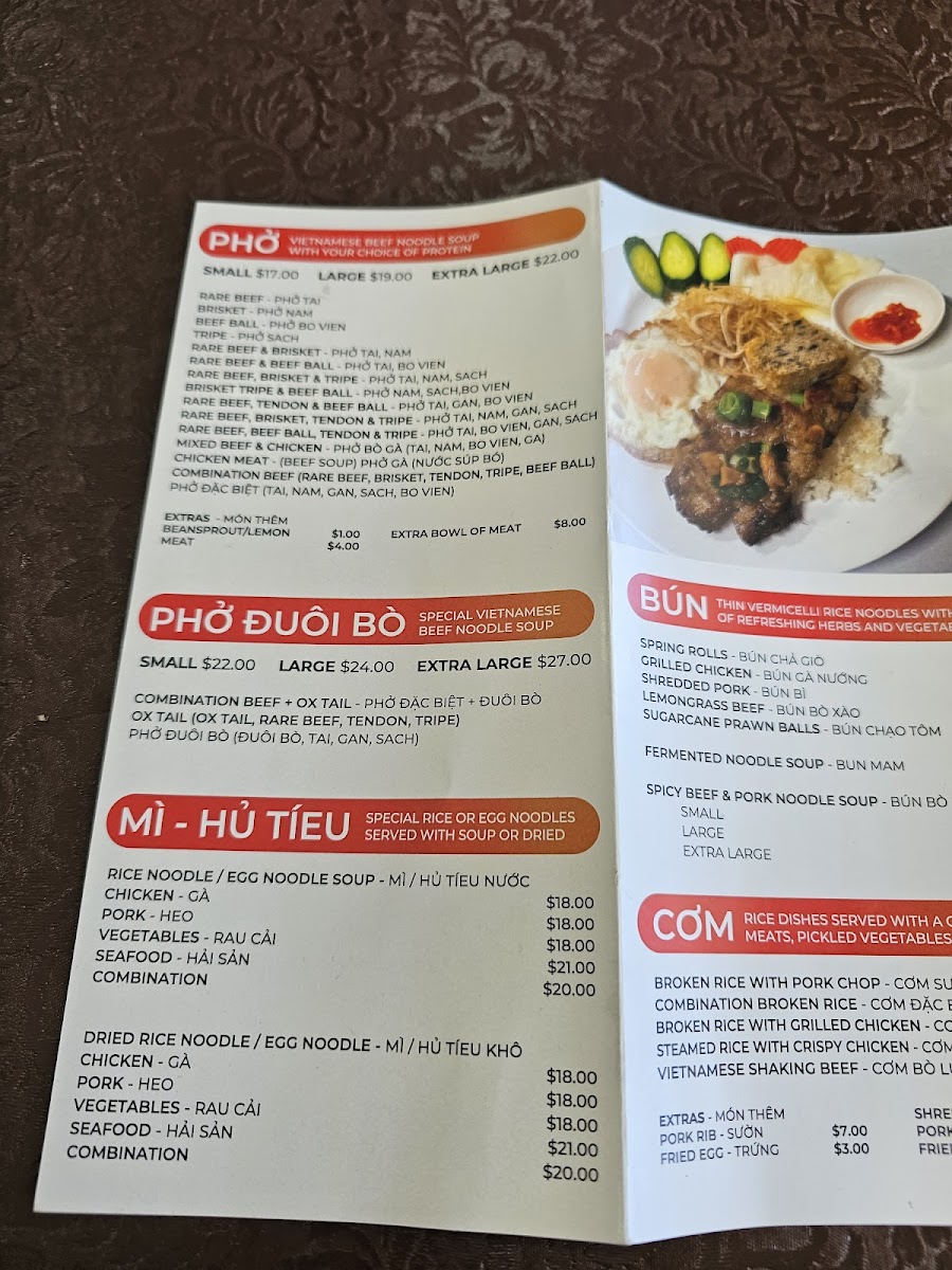Pho Hong Tam Photo Menu 6