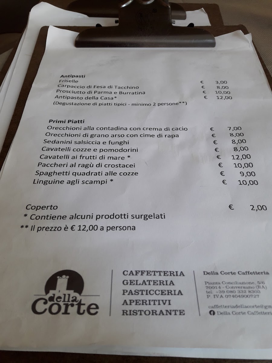 Caffetteria della Corte Photo Menu 2