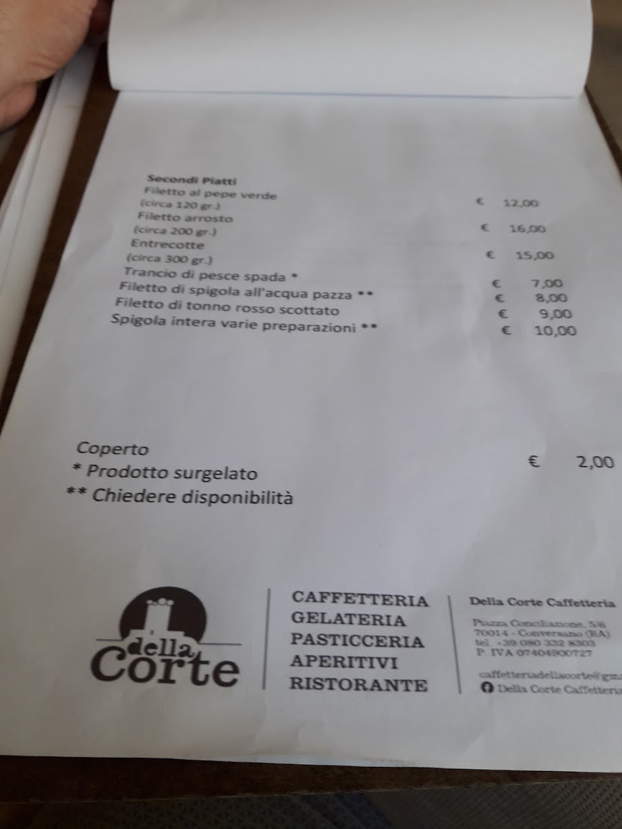 Caffetteria della Corte Photo Menu 3