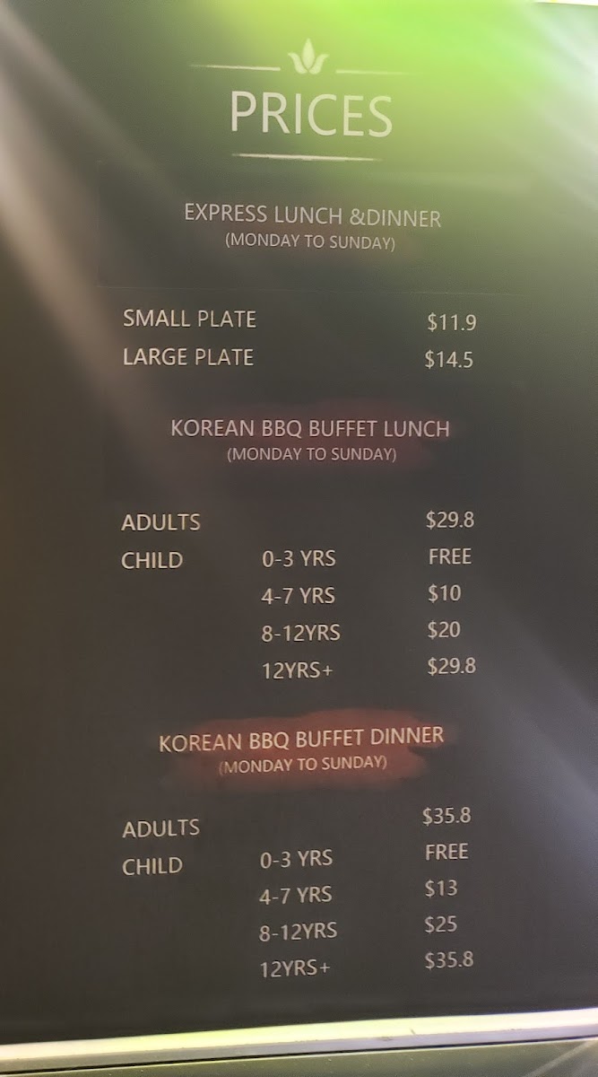 Fantasy Korean BBQ (Eden Terrace) 范特西烧烤(中区店) Photo Menu 10