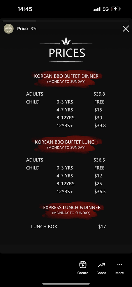 Fantasy Korean BBQ (Eden Terrace) 范特西烧烤(中区店) Photo Menu 9
