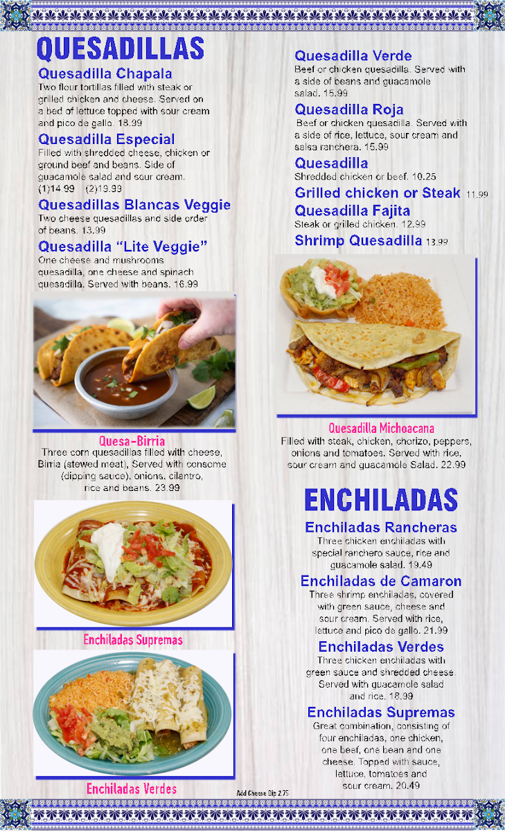 El Tarasco Photo Menu 3