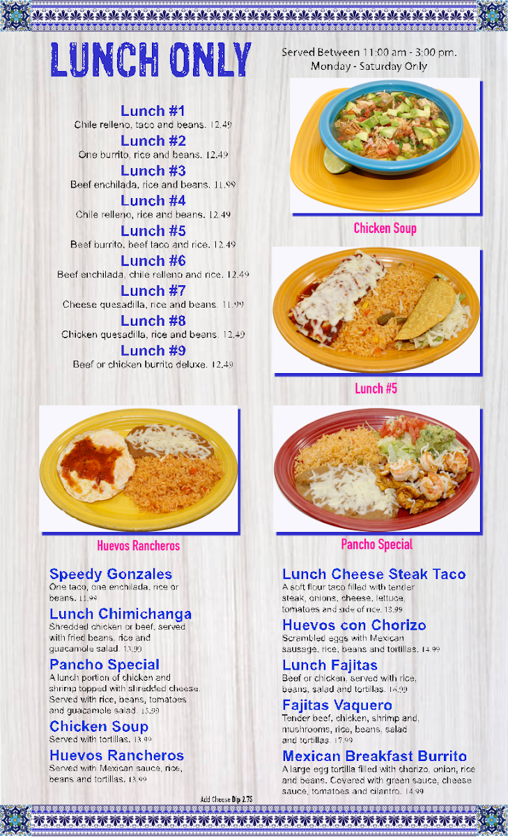 El Tarasco Photo Menu 4
