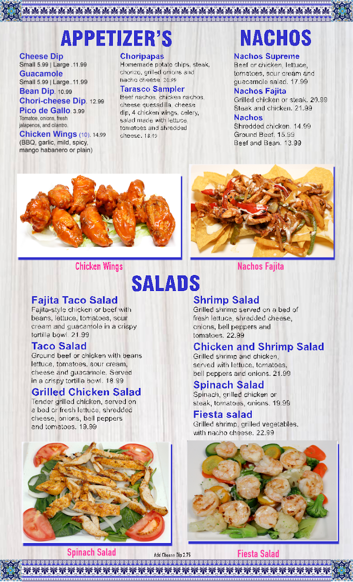 El Tarasco Photo Menu 5