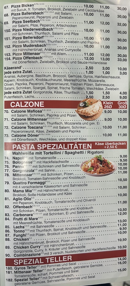 Pizzeria Mittenaar Photo Menu 3
