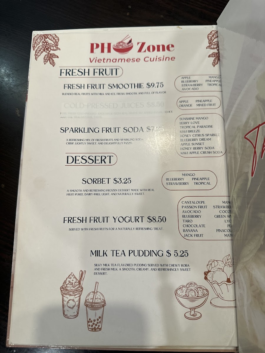 PHO ZONE Photo Menu 3