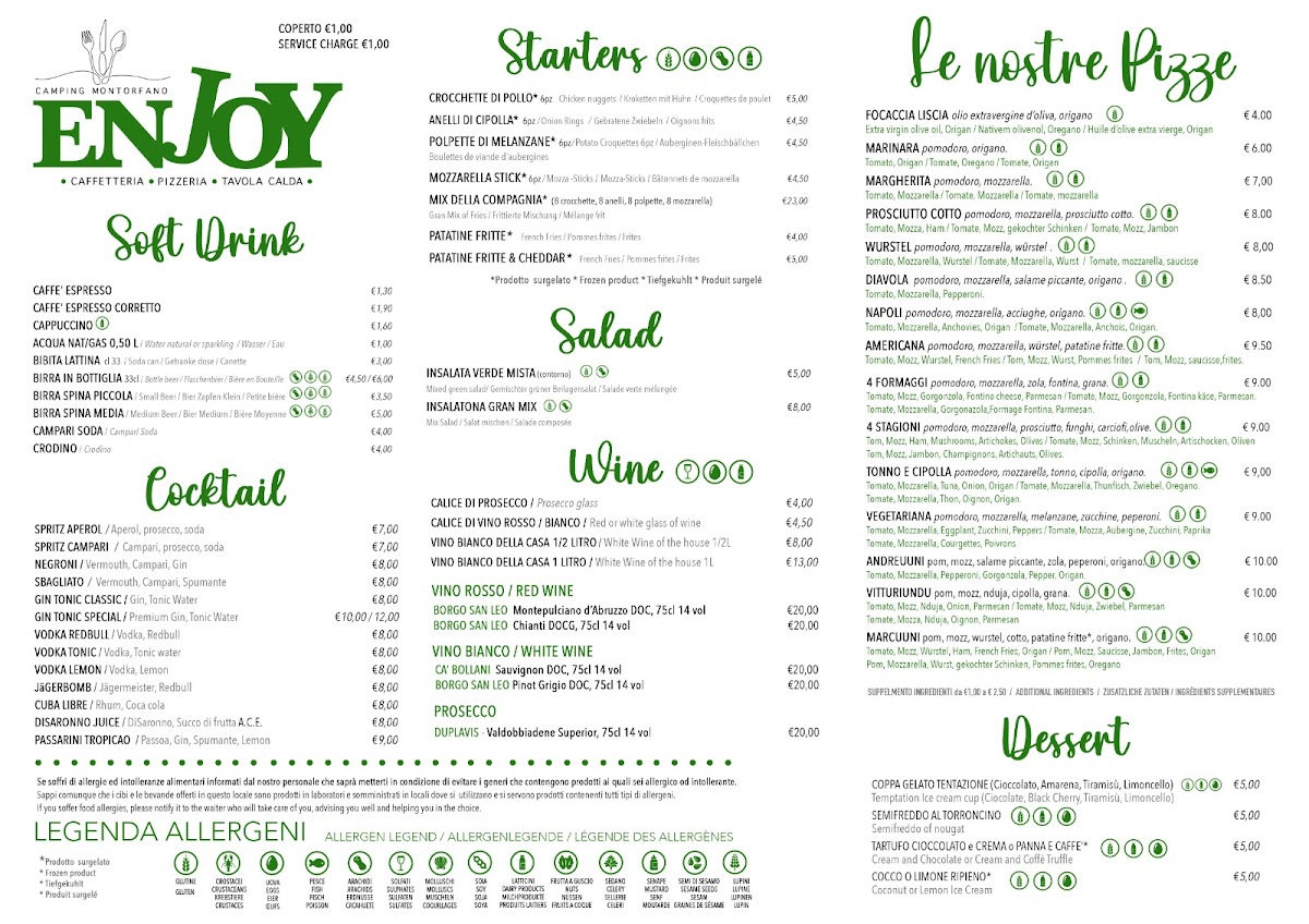 Enjoy bar pizzeria Photo Menu 1