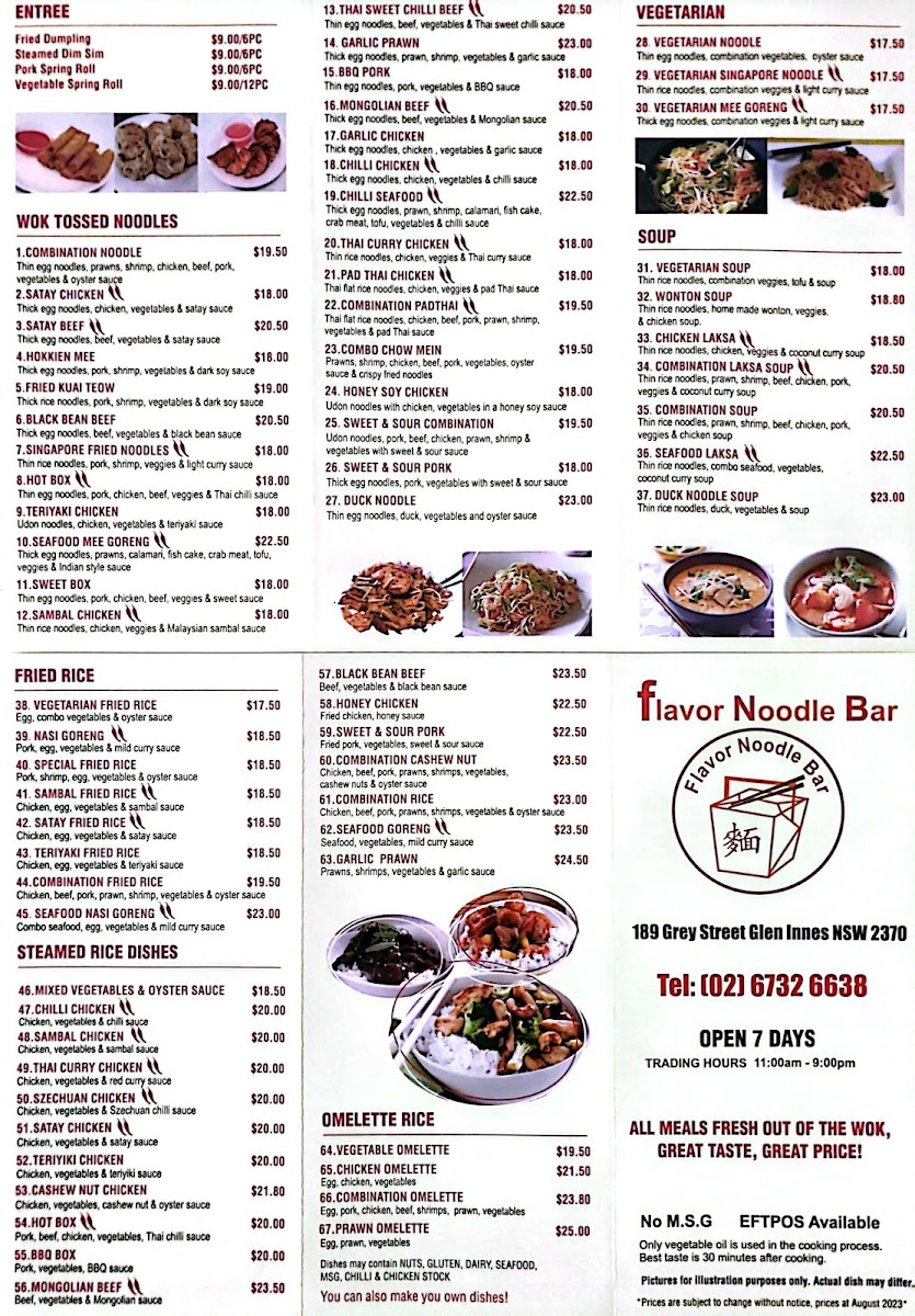 Flavour Noodle Bar Photo Menu 3