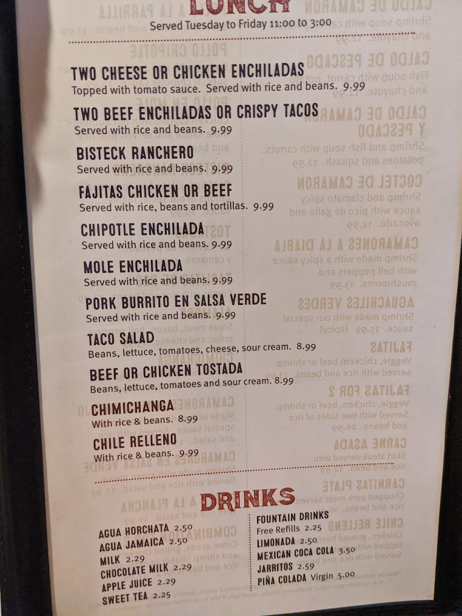 Sabor a Mexico Photo Menu 4