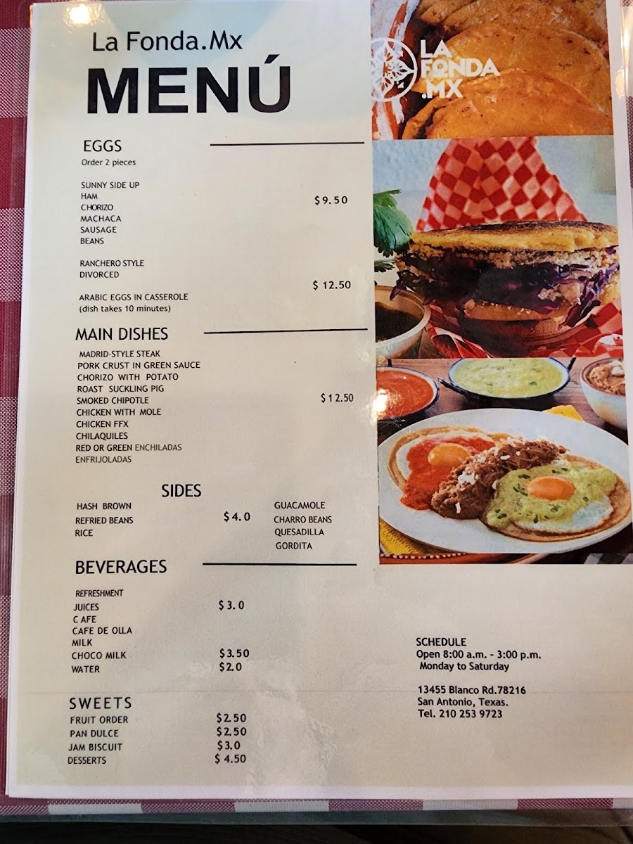 La Fonda Mx Photo Menu 9