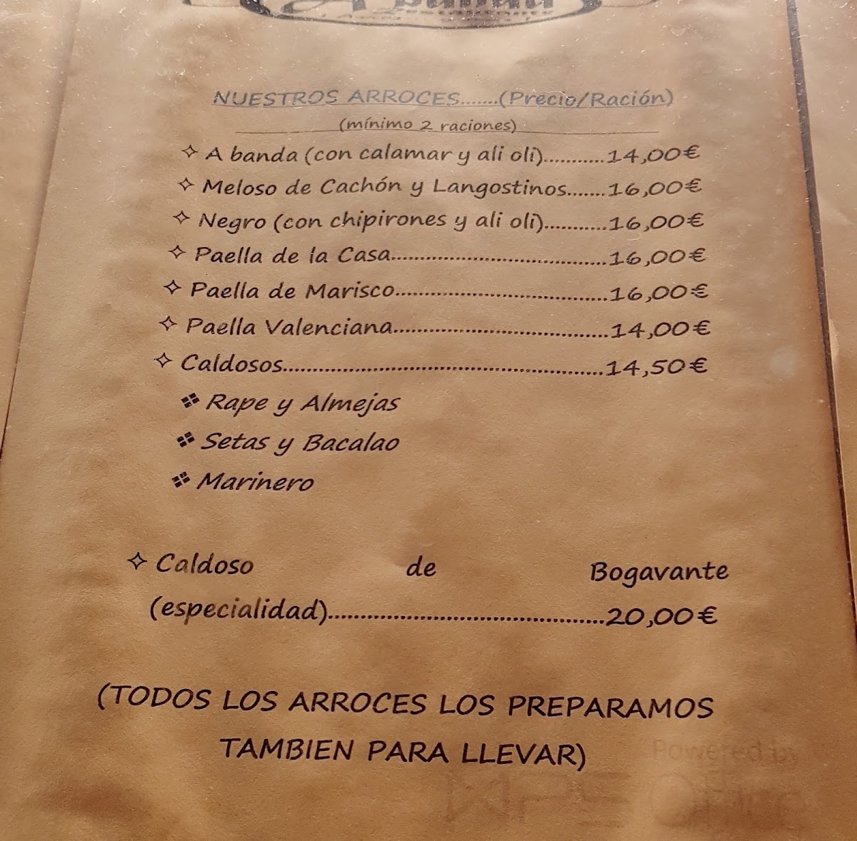 Restaurante A Banda Arroz Photo Menu 6