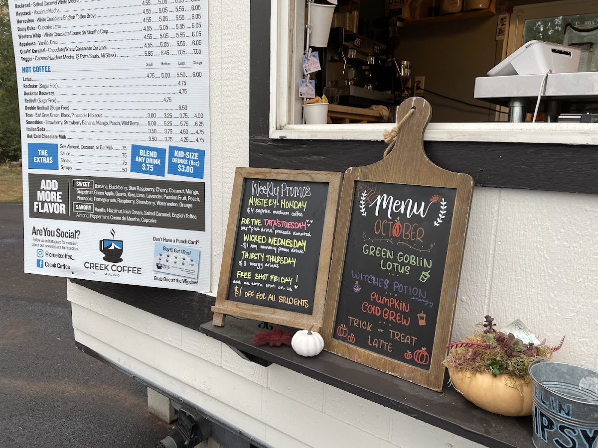 Creek Coffee Photo Menu 4