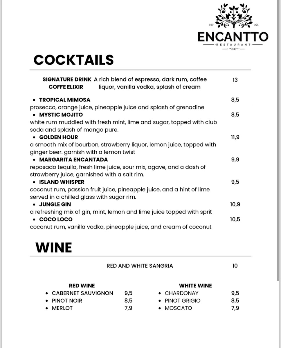 Encantto bar & grill Photo Menu 1