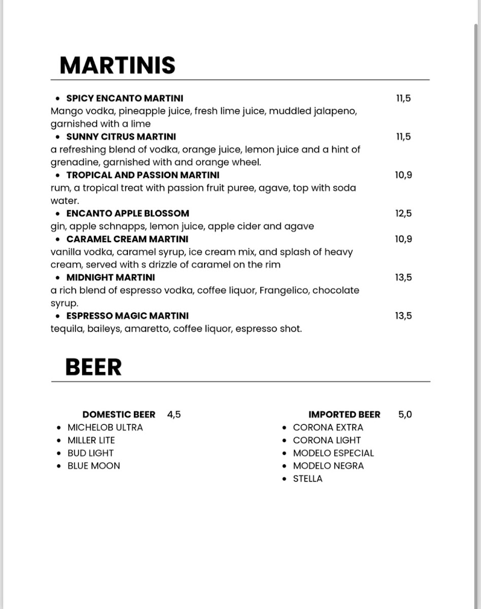 Encantto bar & grill Photo Menu 2