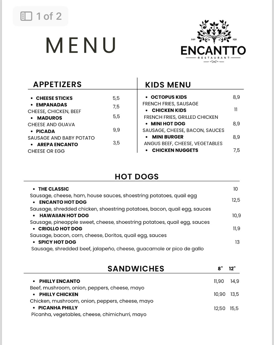 Encantto bar & grill Photo Menu 3