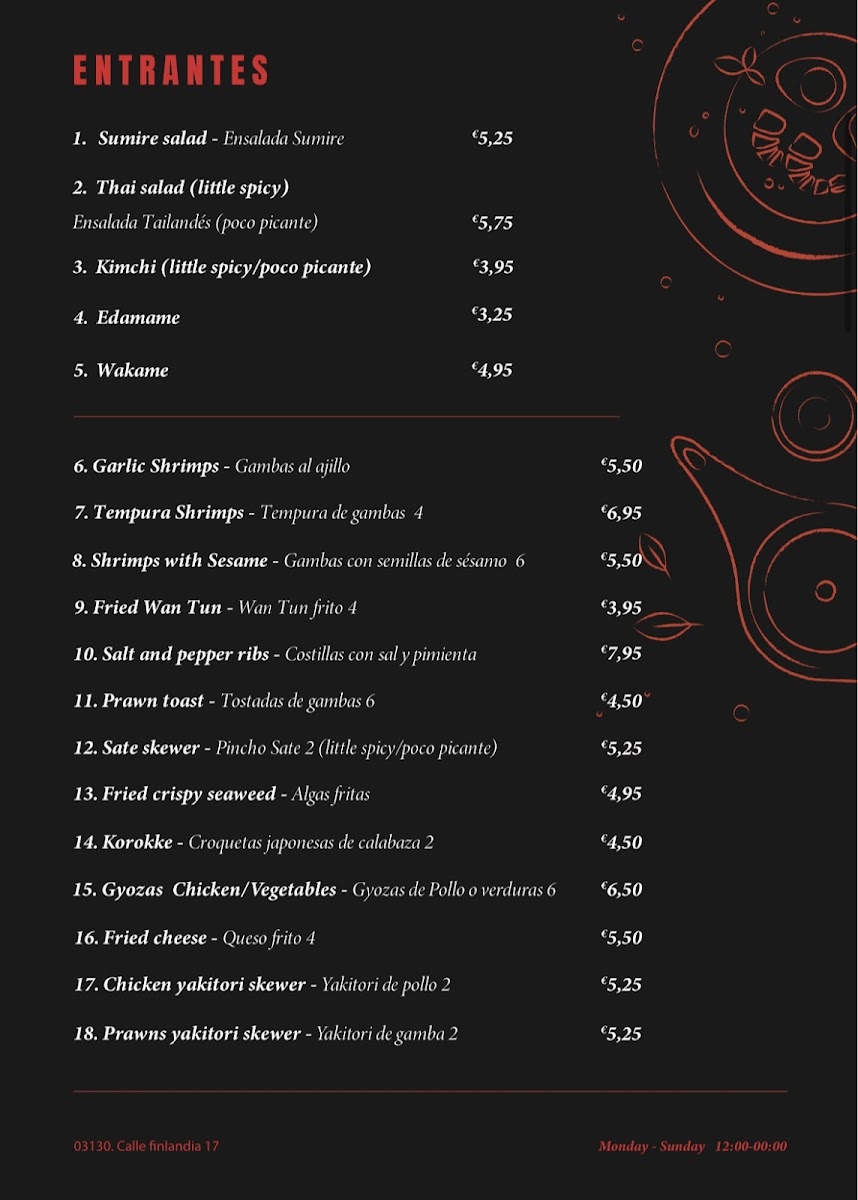 Restaurante Asiático Sumire Photo Menu 5