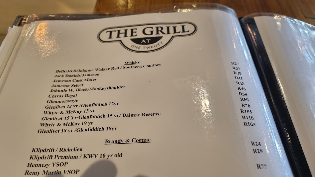 The Grill at One Twenty Restaurant Photo Menu 7