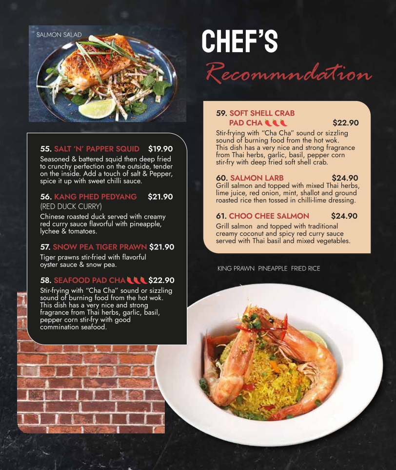 Khao Hom Thai Restaurant Photo Menu 3