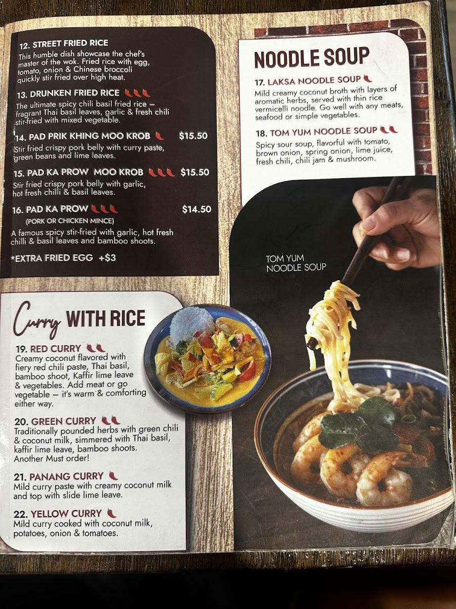 Khao Hom Thai Restaurant Photo Menu 4