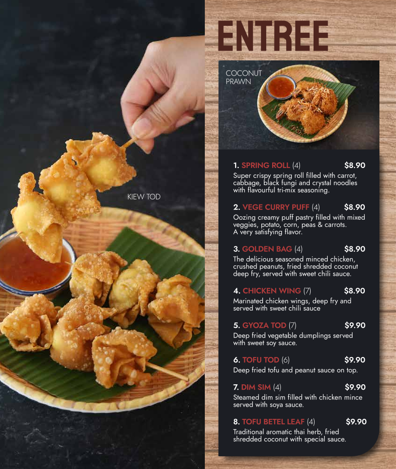 Khao Hom Thai Restaurant Photo Menu 5