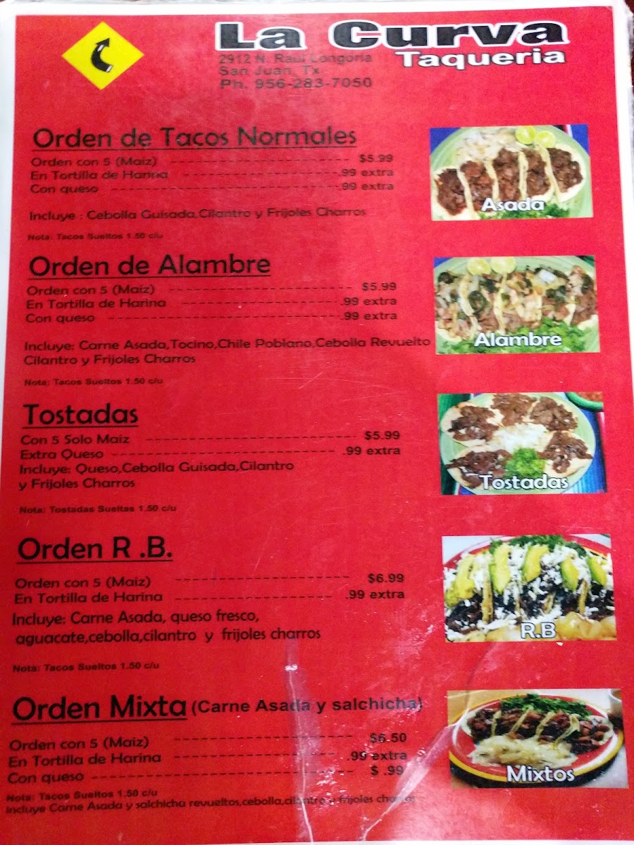 La Curva Taqueria San Juan Photo Menu 3