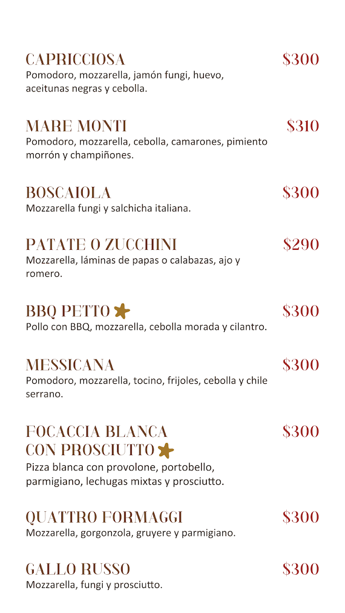 Stella, Cucina Al Forno Photo Menu 7
