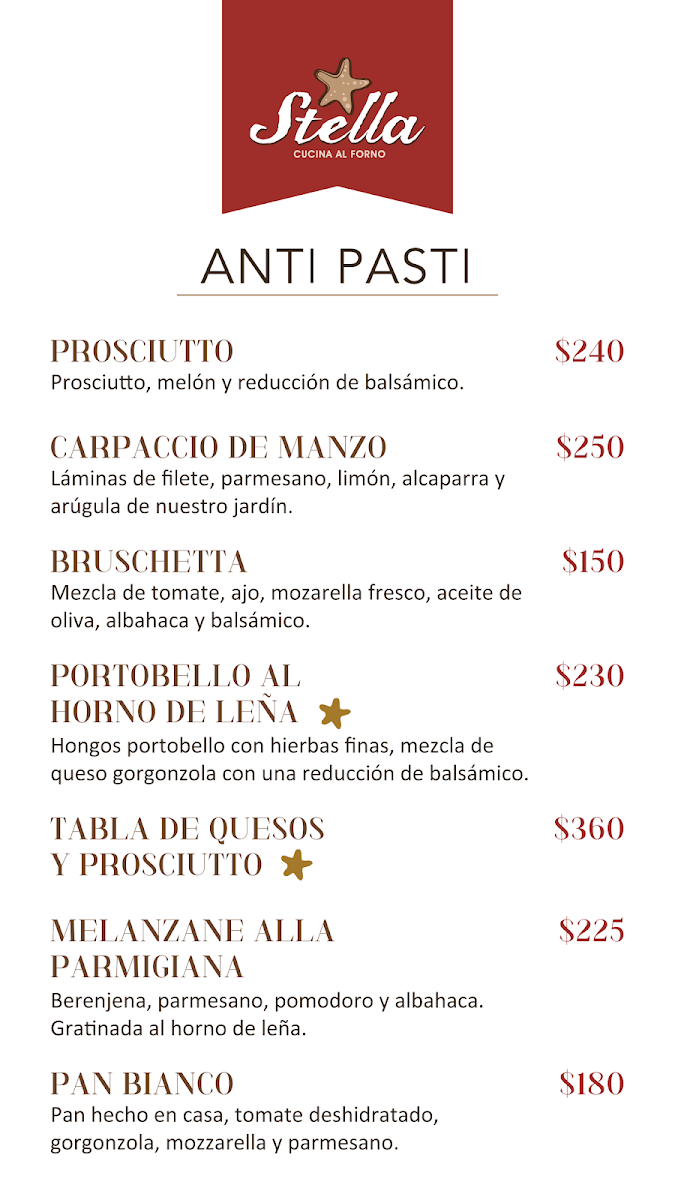 Stella, Cucina Al Forno Photo Menu 9
