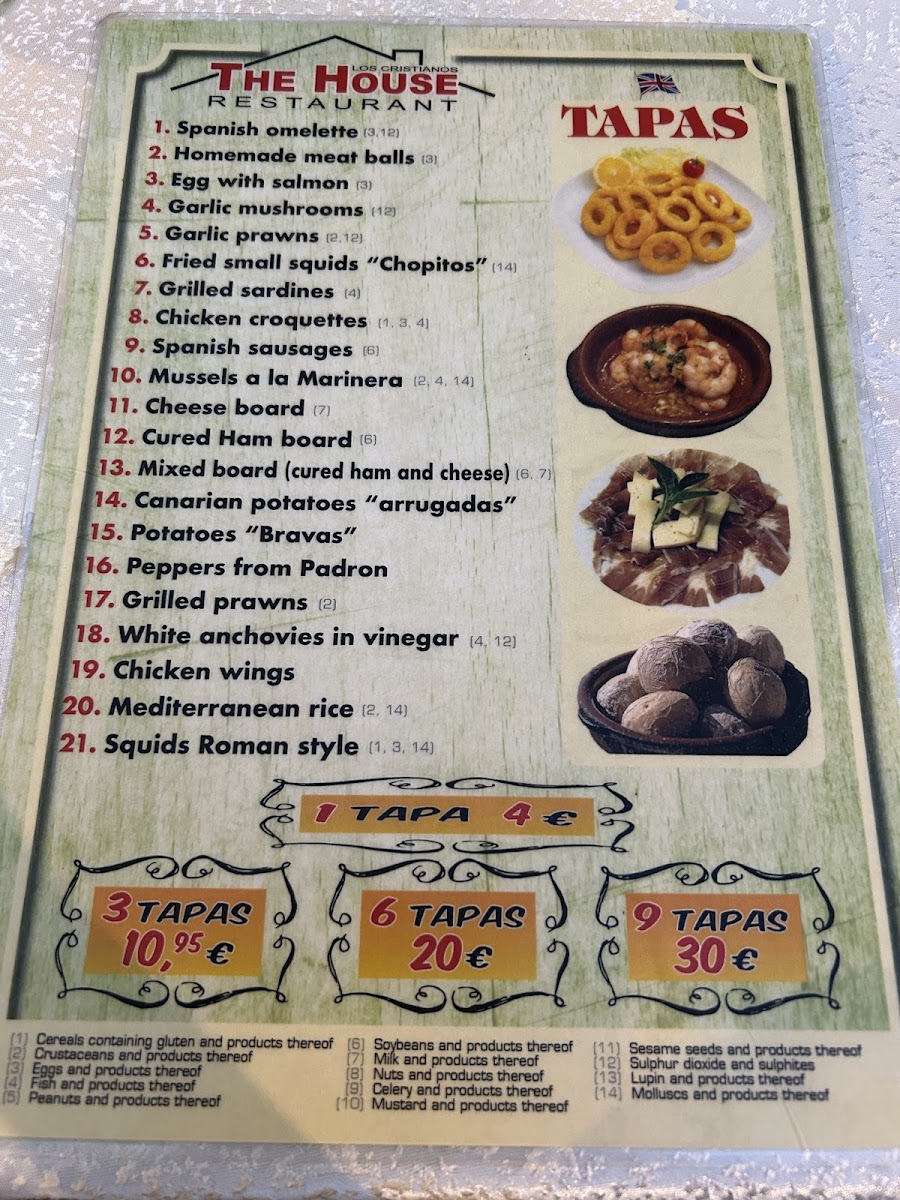 The House Restaurant Photo Menu 3