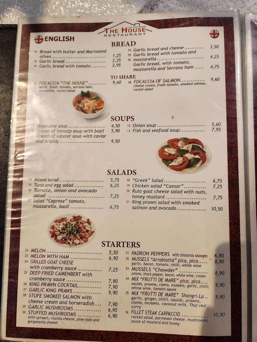 The House Restaurant Photo Menu 5