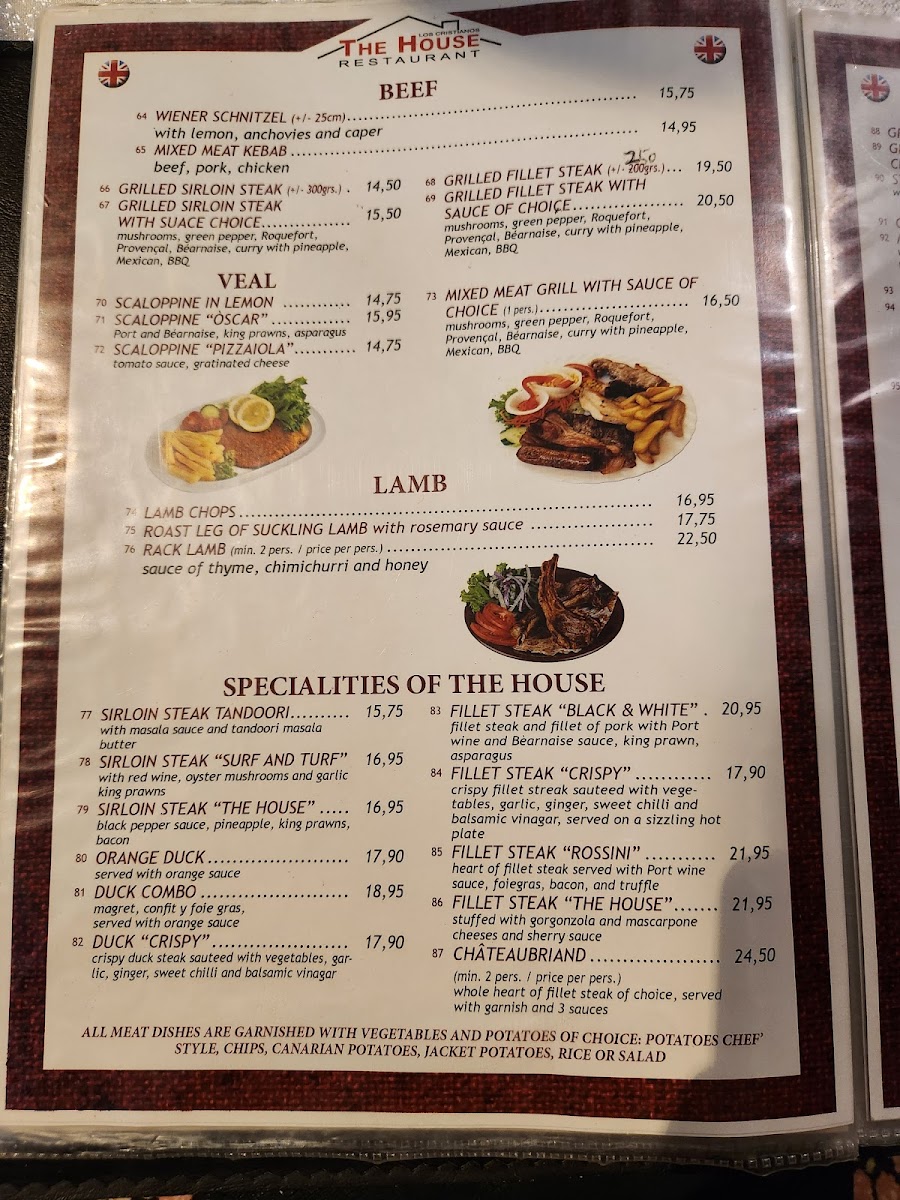 The House Restaurant Photo Menu 9