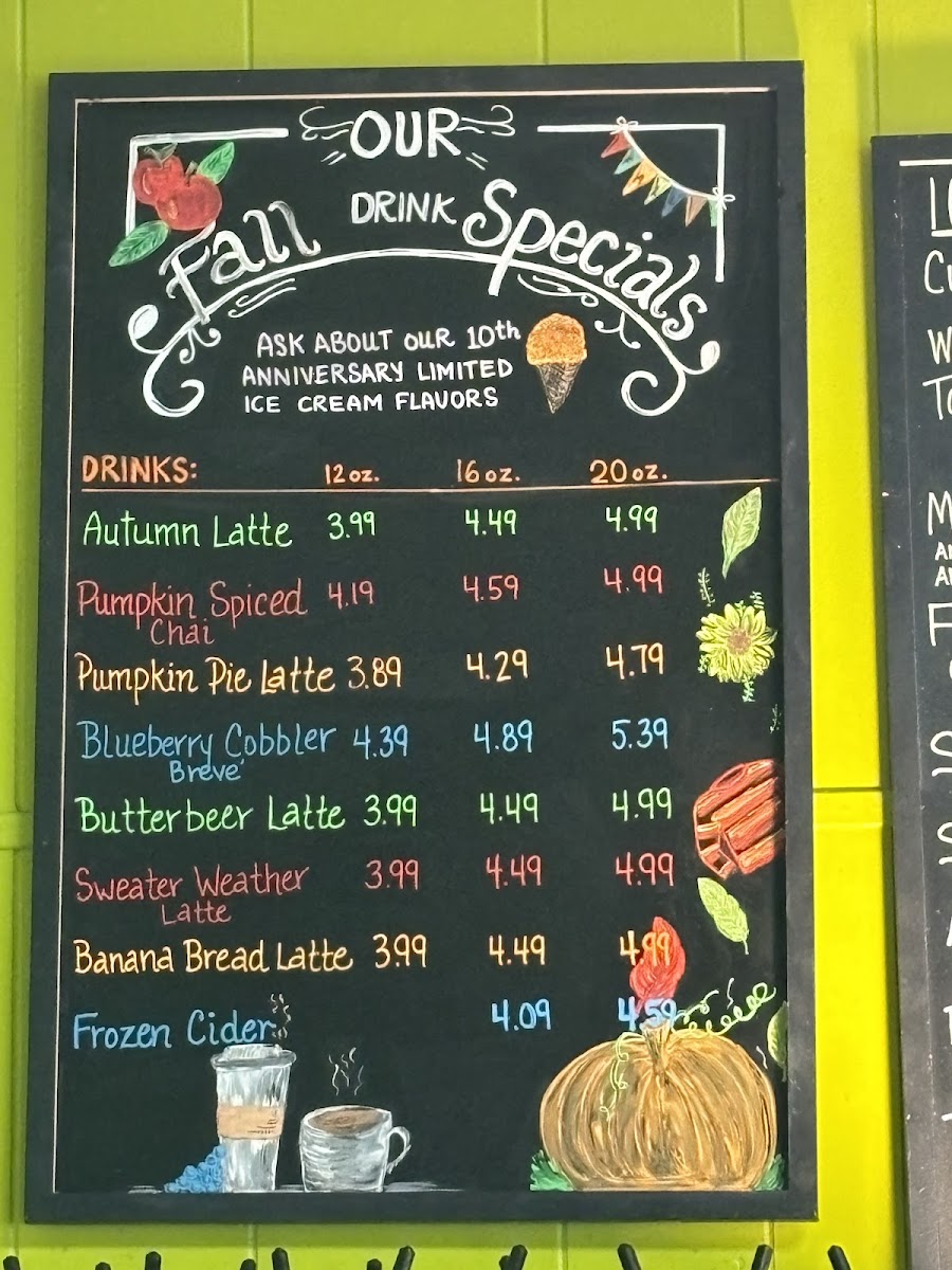 Cream City Ice Cream & Coffee House Photo Menu 1