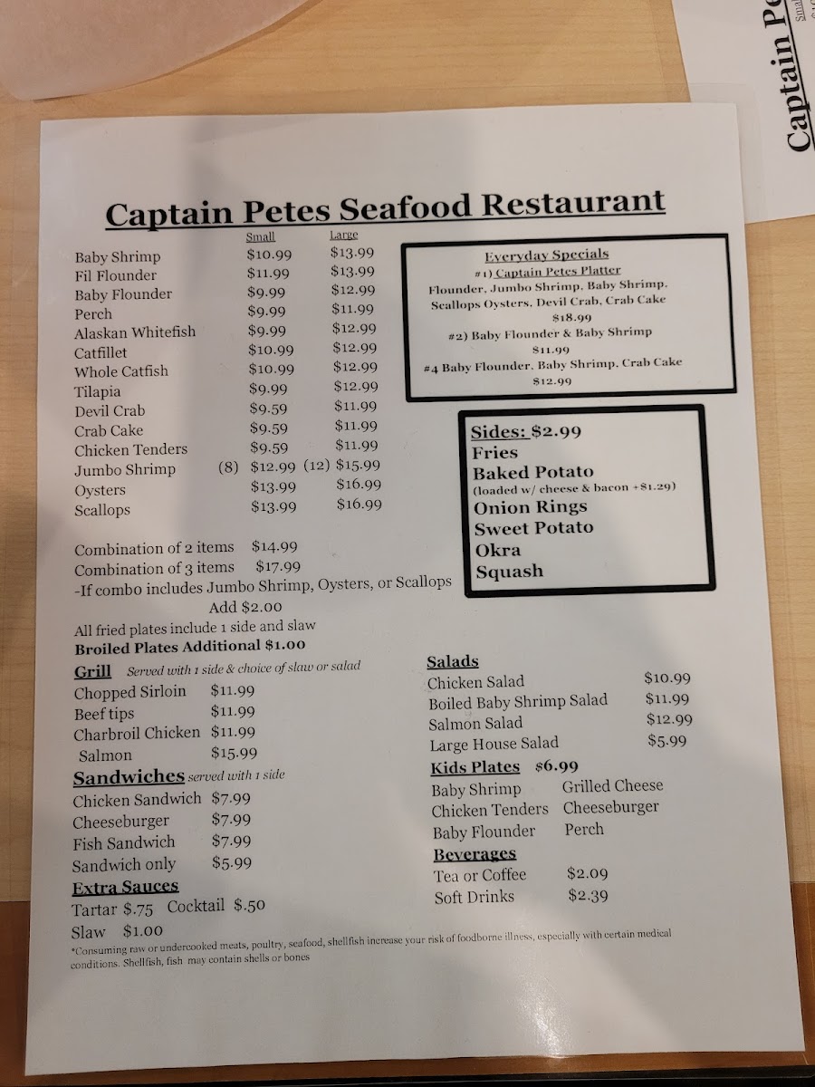 Captain Pete's Photo Menu 4