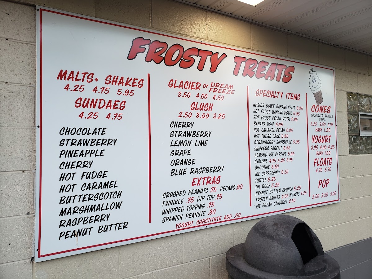 Frosty Treats Photo Menu 1