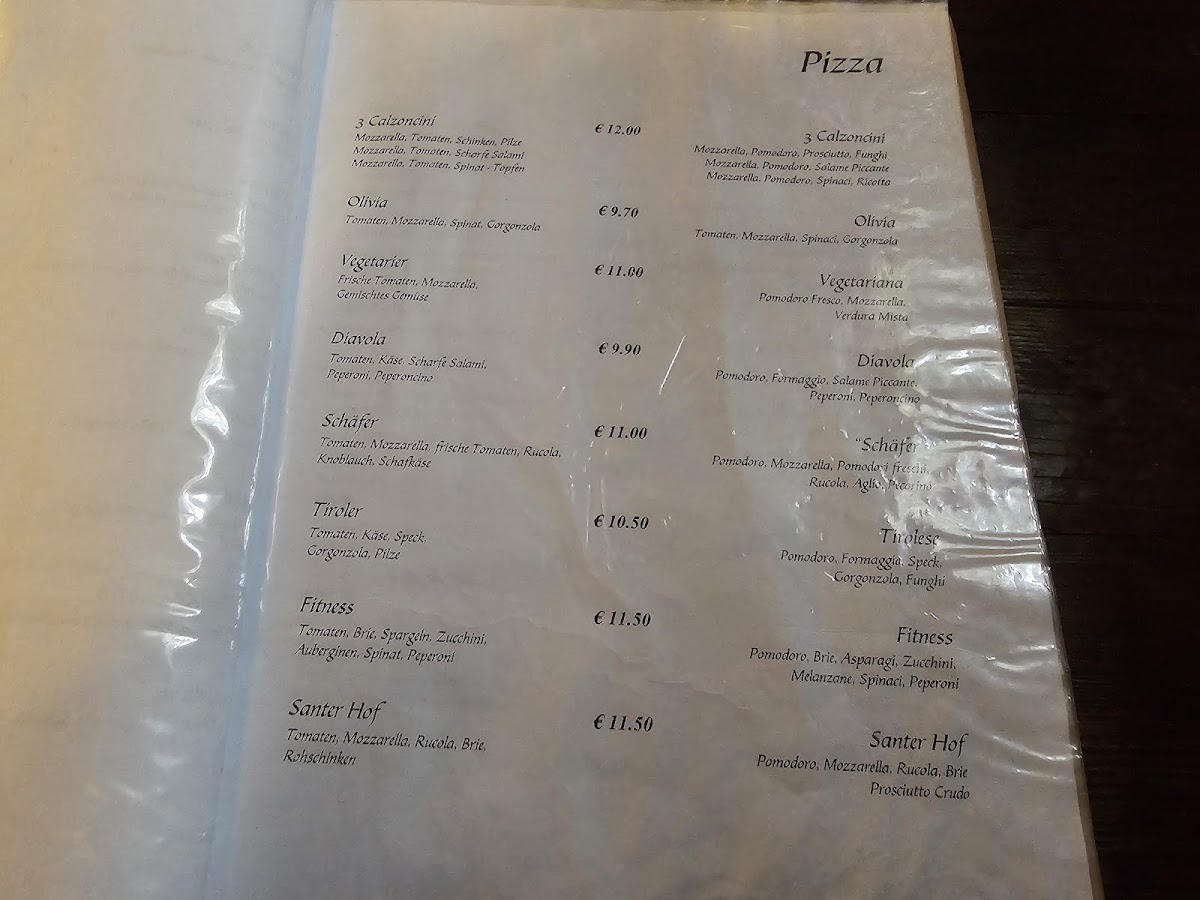 Pizzeria Santer Hof Photo Menu 5