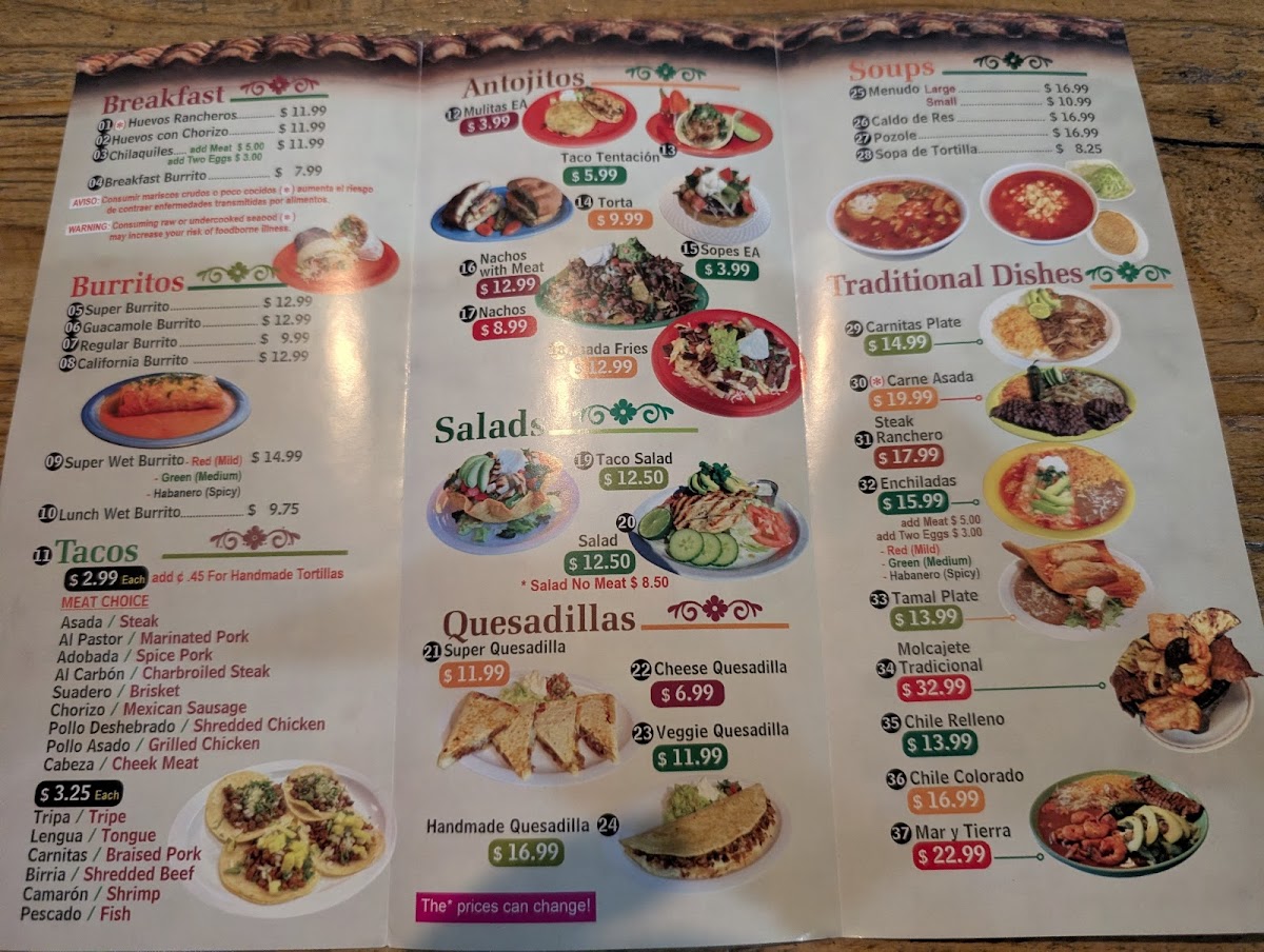 La Tentacion Tacos & Tequila Photo Menu 1