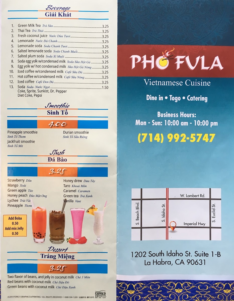 Pho Fula Photo Menu 5