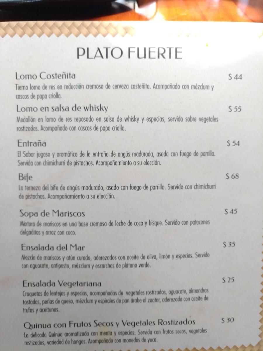 Restaurante Palo de Mango Photo Menu 2