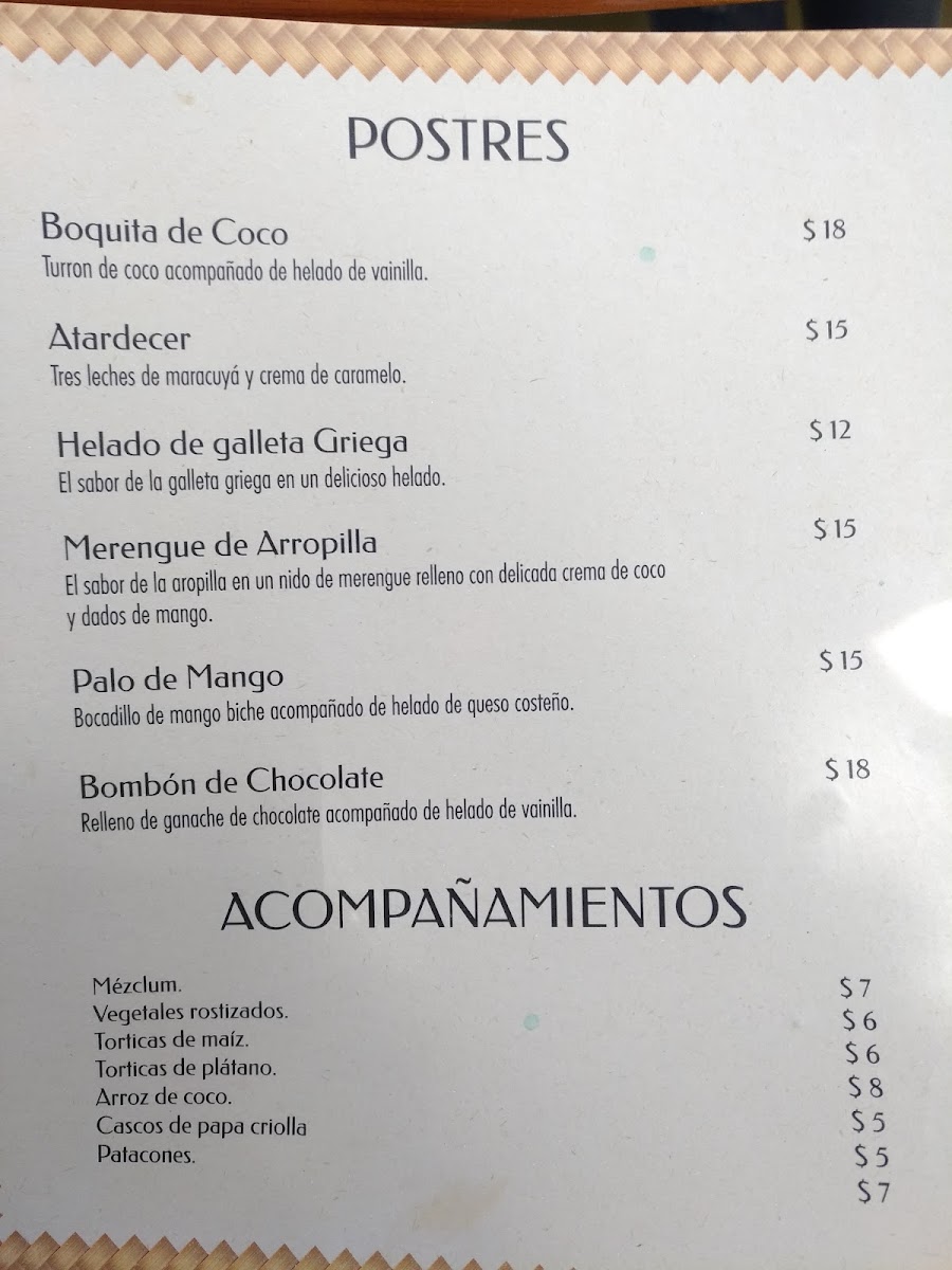 Restaurante Palo de Mango Photo Menu 3