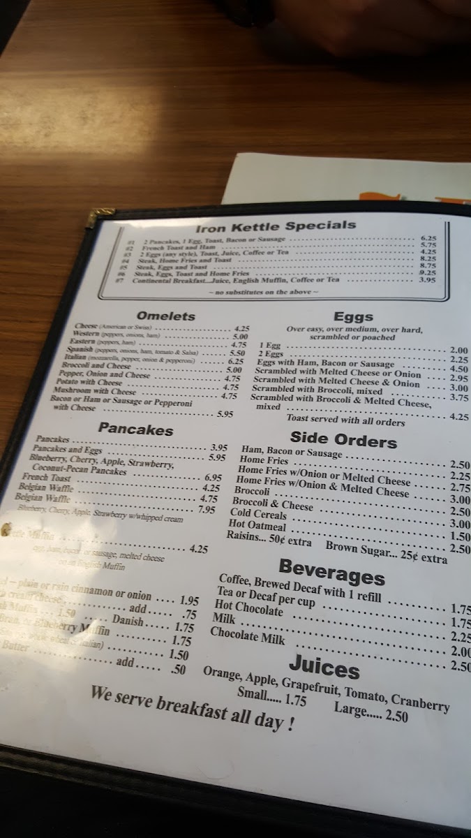 Iron Kettle Restaurant Photo Menu 7
